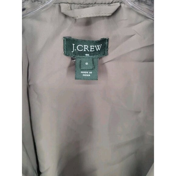 J. Crew Dark‎ Green Woman's Quilted Puffer Jacket Size Small - Picture 2 of 7